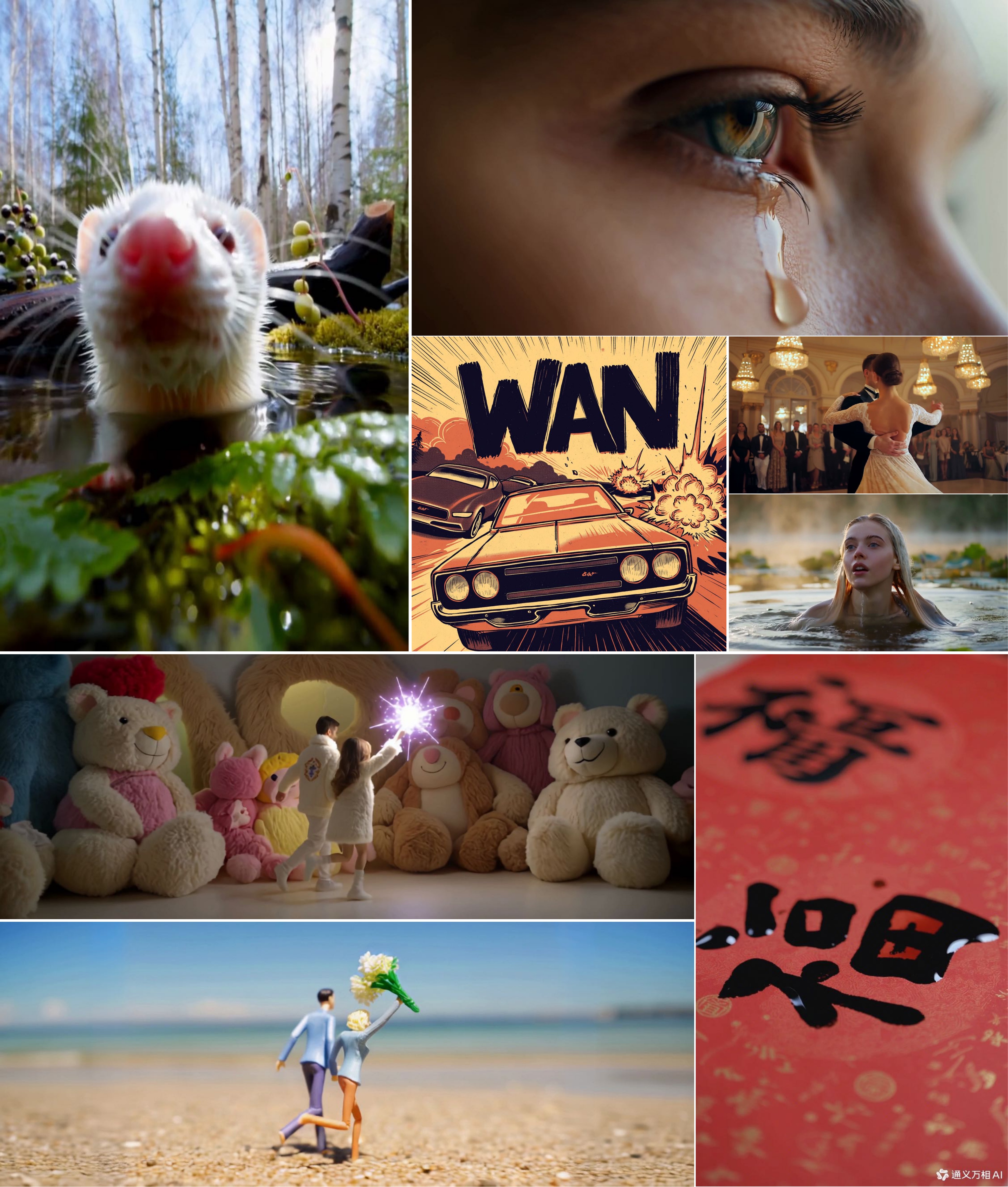 Wan video generation examples